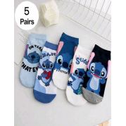 5X PONOŽKY STITCH KOTNÍKOVÉ 35/38